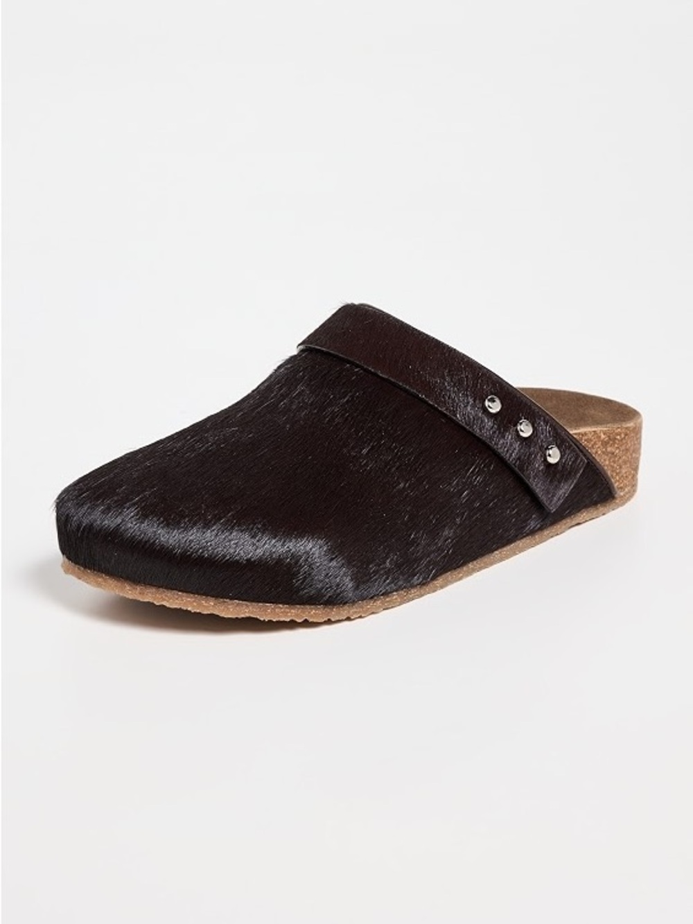 Jenni Kayne Chocolate Brown Slip-On Bowery Clog with Studded Strap